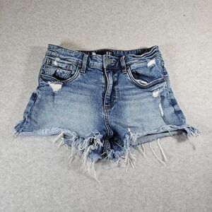Kut from the Kloth Blue Denim Distressed Cutoff Jane High Rise‎ Shorts Sz 2